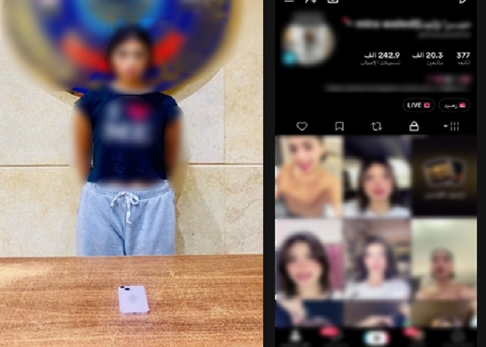 ضبط صانعة محتوى بالجيزة لنشر مقاطع خادشة للحياء